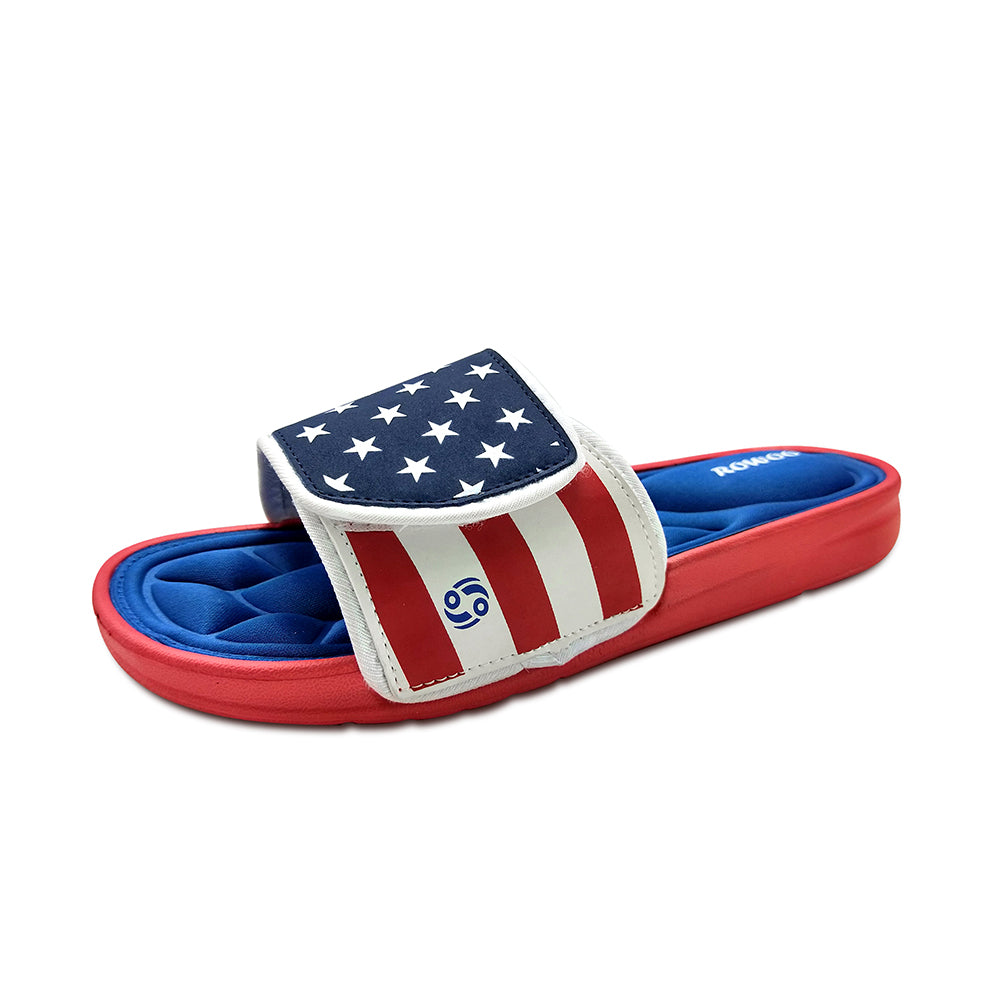 Men Slide Sandals Strip Star Memory Foam New Arrival