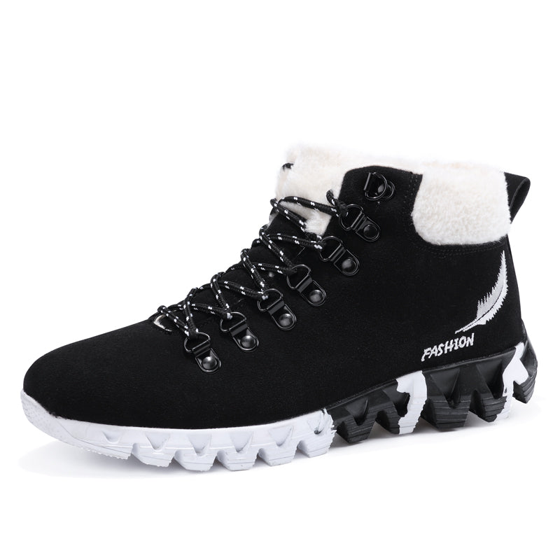 Warm cotton shoes men's high top mountaineering snow boots outdoor hiking sneakers