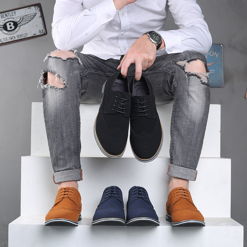 New men's black fashion men's shoes casual shoes