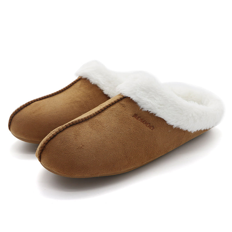 Men's/Women's Memory Foam Footed Slippers Thick Fur Suede Winter Sandals