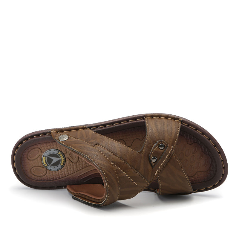 pu slide sandals for men