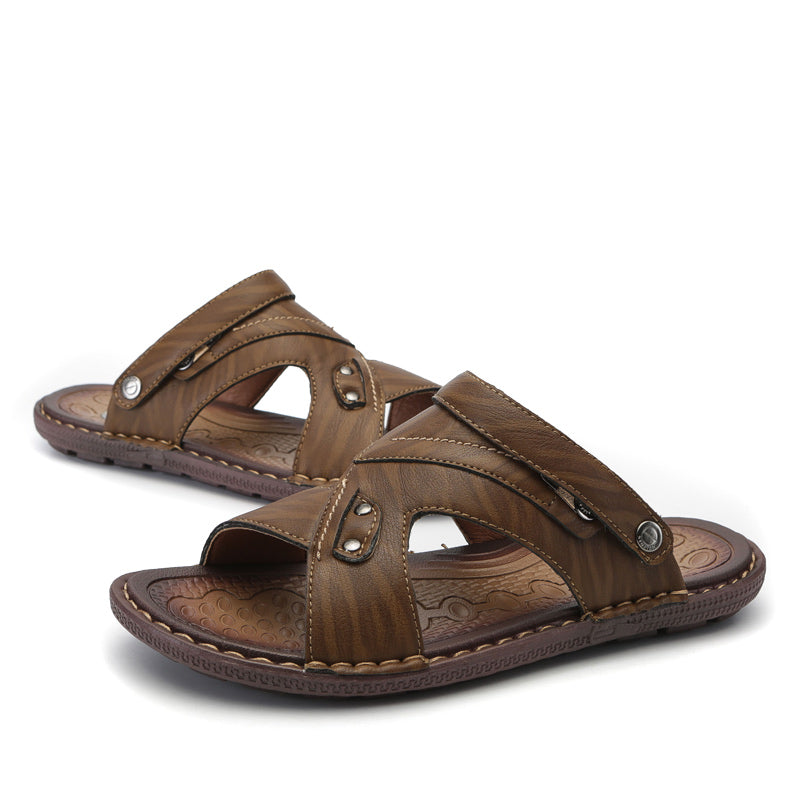 pu slide sandals for men