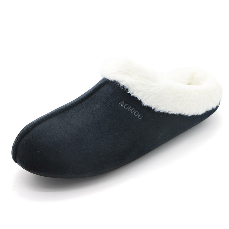 Men's/Women's Memory Foam Footed Slippers Thick Fur Suede Winter Sandals